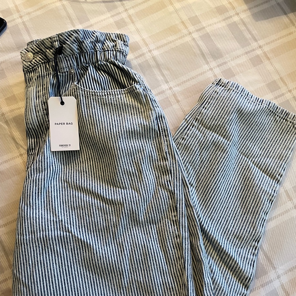 Paper Bag denim size Large Forever 21 -New With Tags